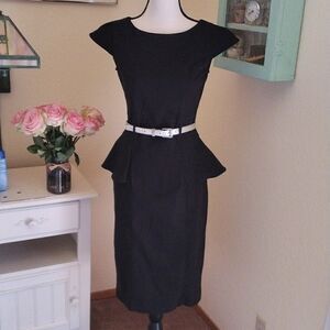 XOXO Black Peplum Dress